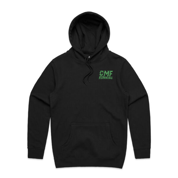 Don't Think Just Run Mens Hood Green Thumbnail
