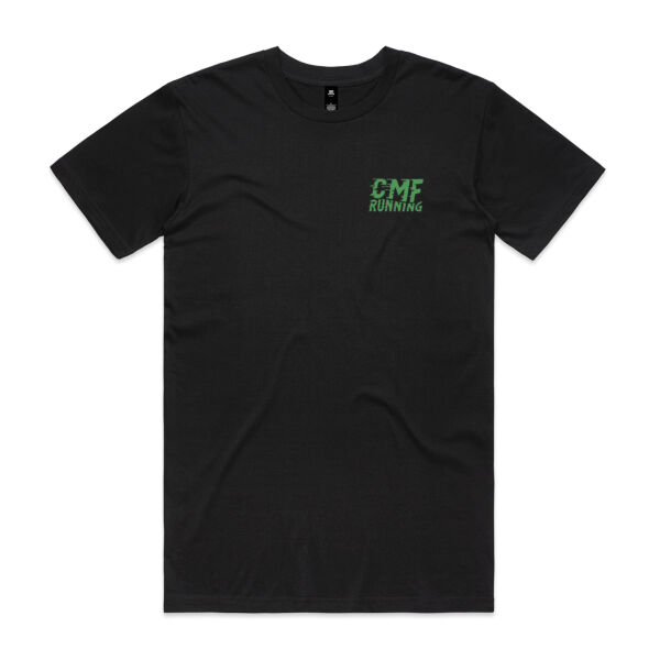Don't Think Just Run Mens Tee Green Thumbnail
