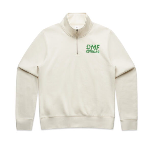 Don't Think Just Run Women's Crew Half Zip Green  Thumbnail