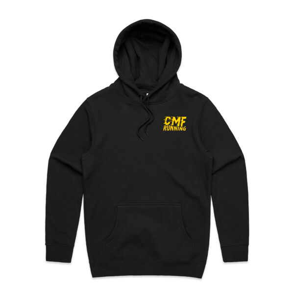 Don't Think Just Run Mens Hood Yellow Thumbnail
