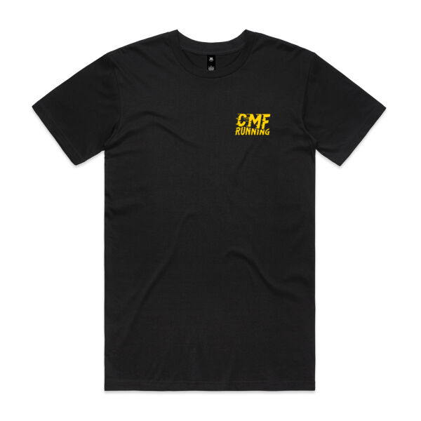 Don't Think Just Run Men's Tee Yellow Thumbnail